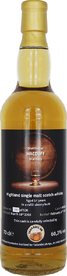 Macduff 2003 F.dk Refill Sherry Butt #900023 60.3% 700ml