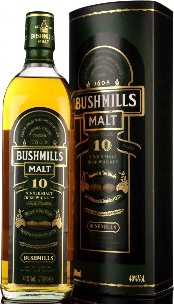 Bushmills 10yo Single Malt Irish Whisky 40% 700ml