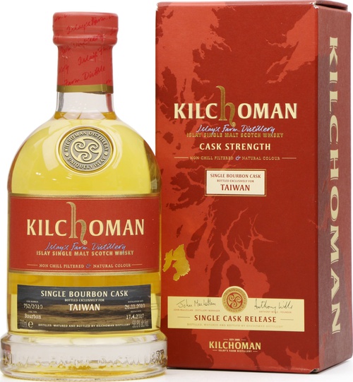 Kilchoman 2010 Single Bourbon Cask for Taiwan 752/2010 58.8% 700ml