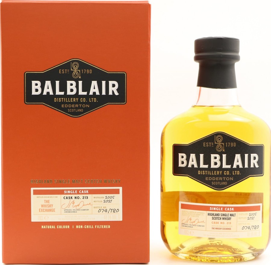 Balblair 2005 Single Cask #213 The Whisky Exchange 48.5% 700ml