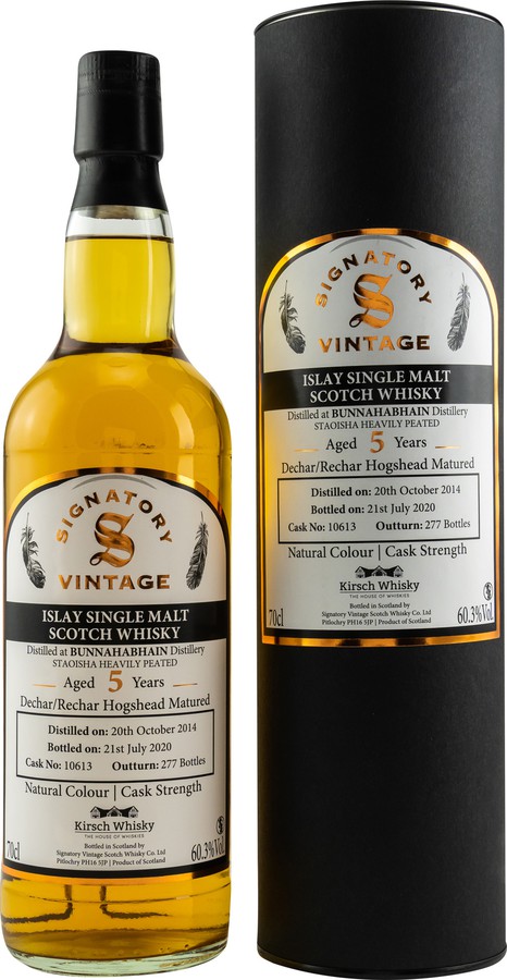Staoisha 2014 SV Natural Colour Cask Strength Dechar Rechar Hogshead #10613 Kirsch Whisky 60.3% 700ml