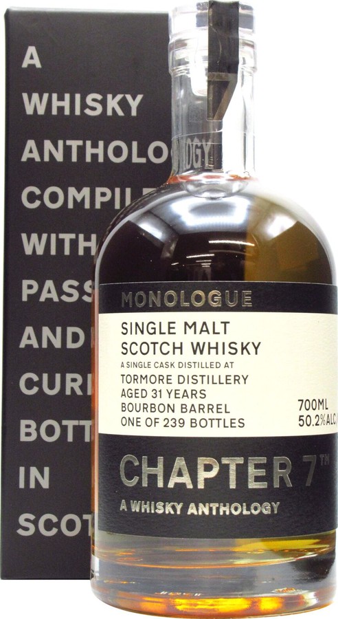 Tormore 1990 Ch7 a Whisky Anthology Monologue 31yo Bourbon #2002 50.2% 700ml