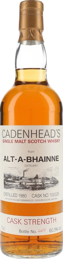 Allt-A-Bhainne 1980 CA Distillery Label #100029 60.3% 700ml
