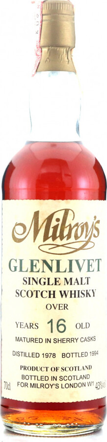 Glenlivet 1978 Soh Sherry Cask 43% 700ml