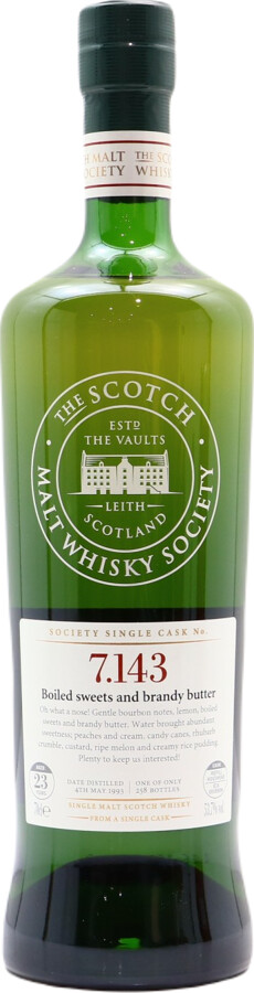 Longmorn 1993 SMWS 7.143 Boiled sweets and brandy butter Refill hogshead 53.7% 700ml