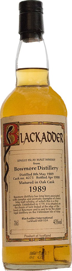 Bowmore 1989 BA Distillery Series Oak Cask #4275 43% 700ml