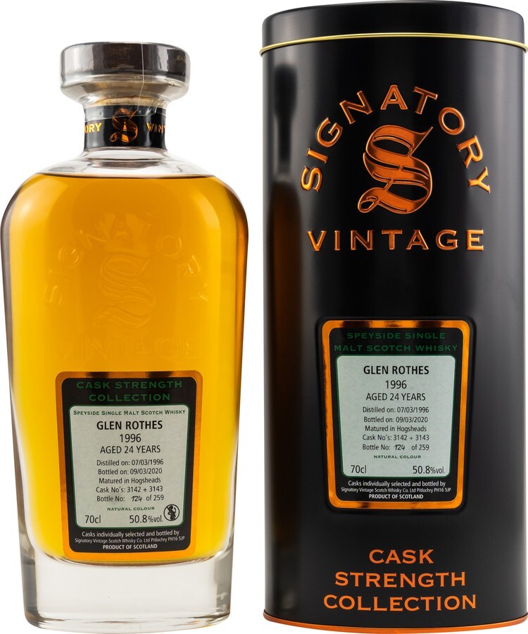 Glenrothes 1996 SV Cask Strength Collection 24yo 3142 + 3143 50.8% 700ml