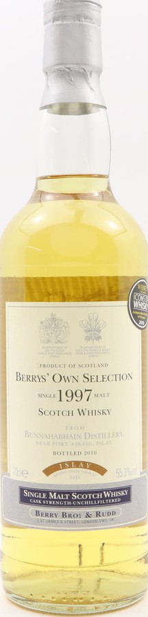 Bunnahabhain 1997 BR Berrys Own Selection Bourbon Cask #5416 55.3% 700ml