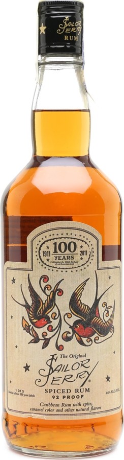 Sailor Jerry The Original Spiced 100 Years Sparrows 46% 750ml