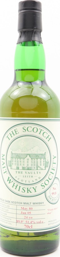 Glenugie 1980 SMWS 99.8 Fruity baker's shop Refill Hogshead 51.4% 700ml