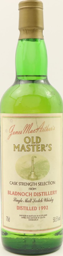 Bladnoch 1992 JM Old Master's Cask Strength Selection #717 58.5% 700ml