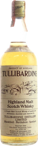 Tullibardine 5yo Highland Malt Scotch Whisky Pescarmona Import Torino 40% 750ml