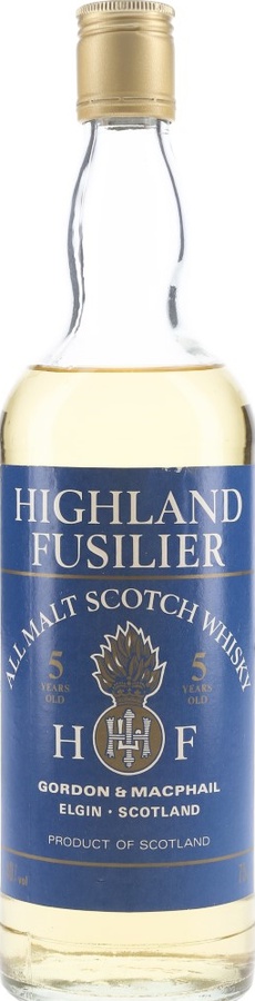 Highland Fusilier 5yo GM All Malt Scotch Whisky 40% 750ml