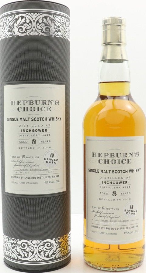 Inchgower 2008 LsD Hepburn's Choice Oloroso Sherry Butt Finish 46% 700ml
