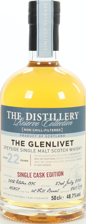Glenlivet 1995 The Distillery Reserve Collection 1st Fill Bourbon Barrel #165850 48.7% 500ml