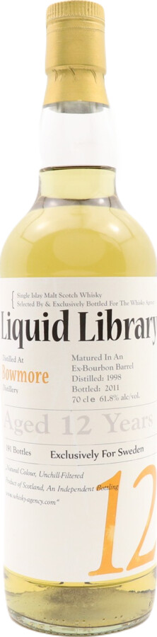 Bowmore 1998 TWA Liquid Library Bourbon Cask 61.8% 700ml