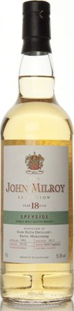 Glen Keith 1993 JY The John Milroy Selection Refill Hogshead #97101 55.3% 700ml