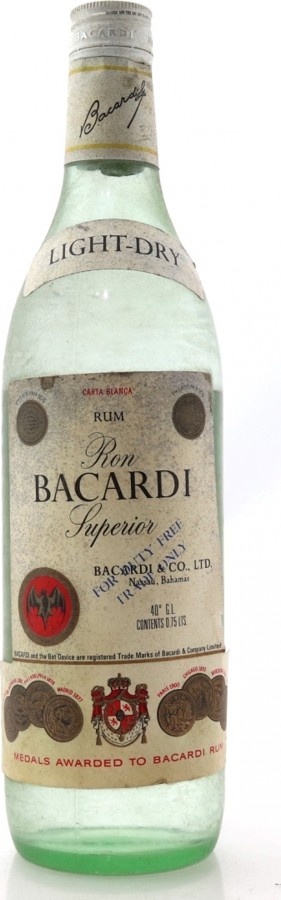 Bacardi Carta Blanca Superior Light Dry 40% 750ml