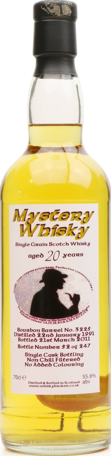 North British 1991 WhB Mystery Whisky Bourbon Barrel #3225 55.8% 700ml