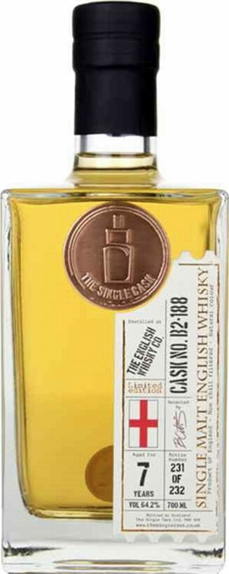 The English Whisky 2011 TSCL The Single Cask Ex-Bourbon Hogshead B2-188 64.2% 700ml