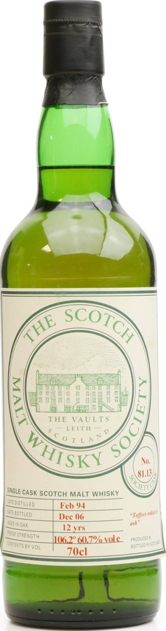 Glen Keith 1994 SMWS 81.13 Toffees rolled in ash Refill Butt 60.7% 700ml