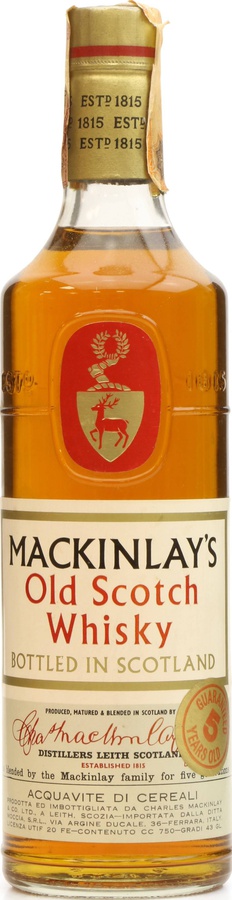 Mackinlay's 5yo ChMI Old Scotch Whisky 43% 750ml