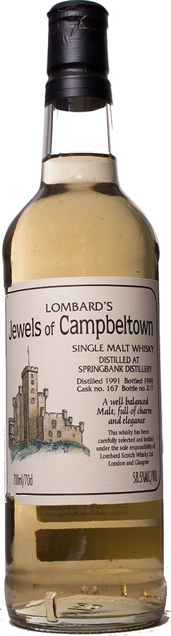 Springbank 1991 Lb Jewels of Campbeltown #167 58.5% 700ml