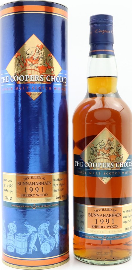 Bunnahabhain 1991 VM The Cooper's Choice Sherry Hogshead #1909 46% 700ml
