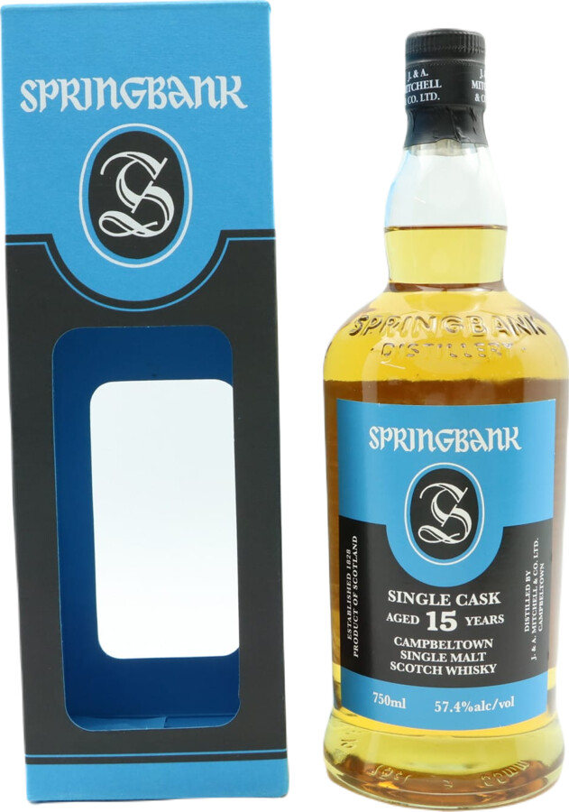 Springbank 15yo Single Cask Guyana Rum Barrel Pacific Edge Wine & Spirits Exclusive 57.4% 750ml