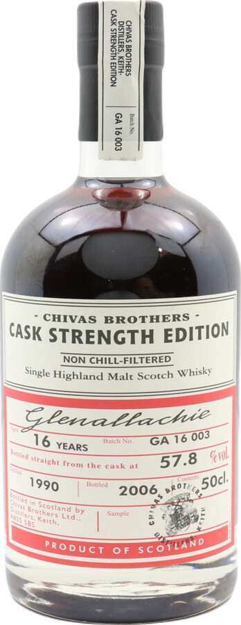 Glenallachie 1990 Chivas Brothers Cask Strength Edition 16yo 57.8% 500ml
