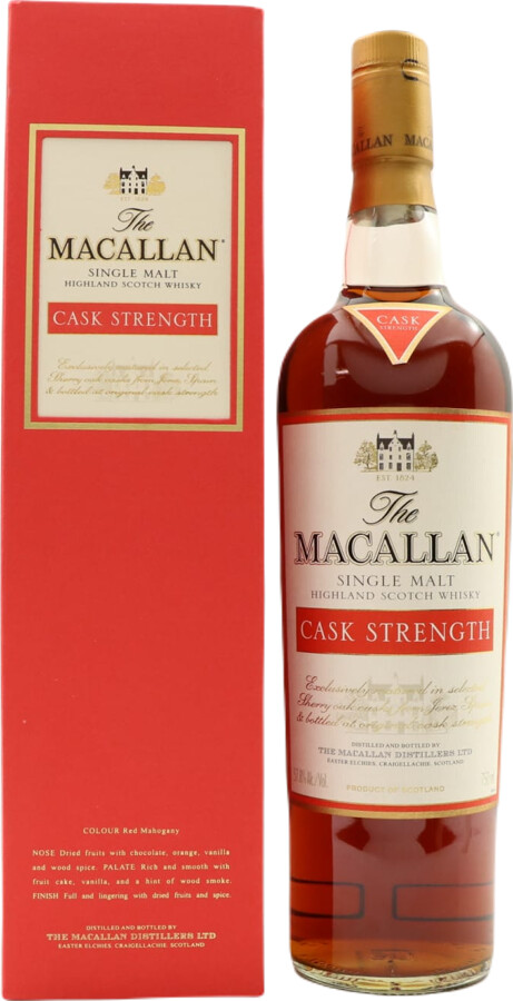 Macallan Cask Strength Sherry Oak Casks Remy Amerique Inc. New York 57.8% 750ml