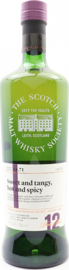 Aberlour 2005 SMWS 54.71 Sweet and tangy hot and spicy Refill Ex-Bourbon Barrel 58.2% 700ml