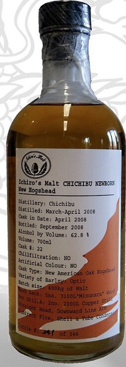 Chichibu 2008 Ichiro's Malt Newborn New Hogshead #22 62.8% 700ml