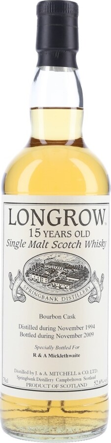 Longrow 1994 Private Bottling 15yo Bourbon Cask 52.6% 700ml