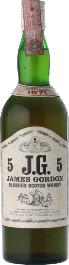 James Gordon 1971 Blended Scotch Whisky 5yo 40% 750ml