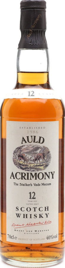Auld Acrimony 12yo Grant & Webster Distillers 40% 700ml