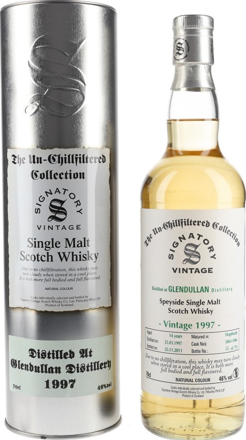 Glendullan 1997 SV The Un-Chillfiltered Collection 5065 + 66 46% 700ml