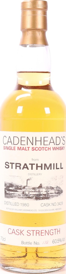 Strathmill 1980 CA Distillery Label #3429 60.5% 700ml