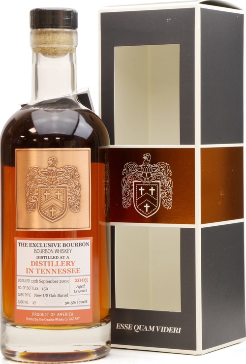 A Distillery in Tennessee 2003 CWC The Exclusive Bourbon New US Oak Barrel #17 50.5% 700ml