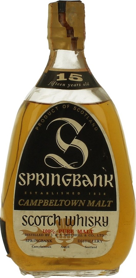 Springbank 15yo Pear Shape bottle Black label 43% 750ml