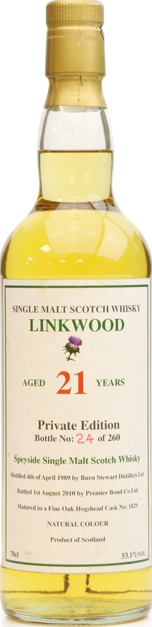 Linkwood 1989 PrB Private Edition Fine Oak Hogshead #1829 53.1% 700ml