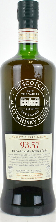 Glen Scotia 1992 SMWS 93.57 yo -ho-ho and a bottle of this 21yo Refill Ex-Sherry Butt 58.3% 700ml