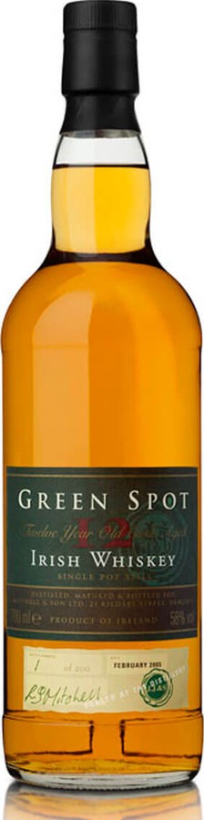 Green Spot 12yo Single Pot Still Irish Whisky 1st Fill Bourbon Barrel 58% 700ml