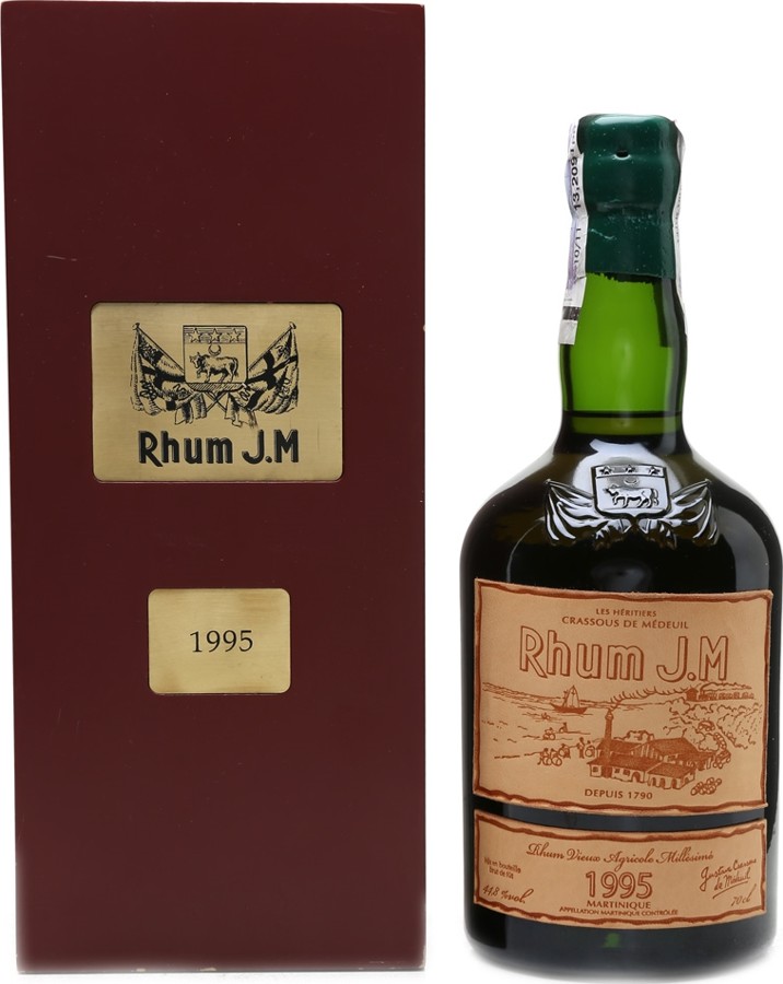Rhum J.M 1995 Wooden box 15yo 44.8% 700ml