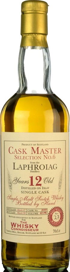 Laphroaig 1987 WC Cask Master Selection #6 12yo #2099 62.9% 700ml