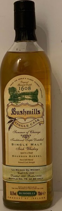 Bushmills 1989 Summer of Change Single Cask Bourbon Barrel #8159 56.5% 700ml