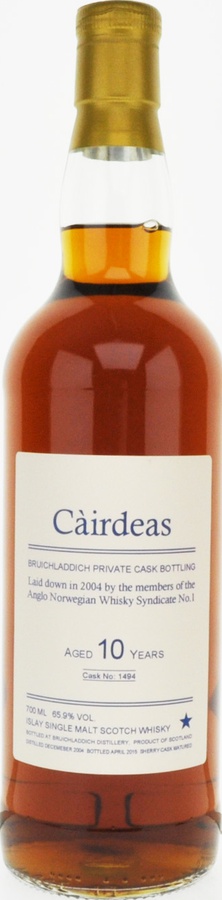 Bruichladdich 2004 Cairdeas Private Cask Bottling #1494 65.9% 700ml
