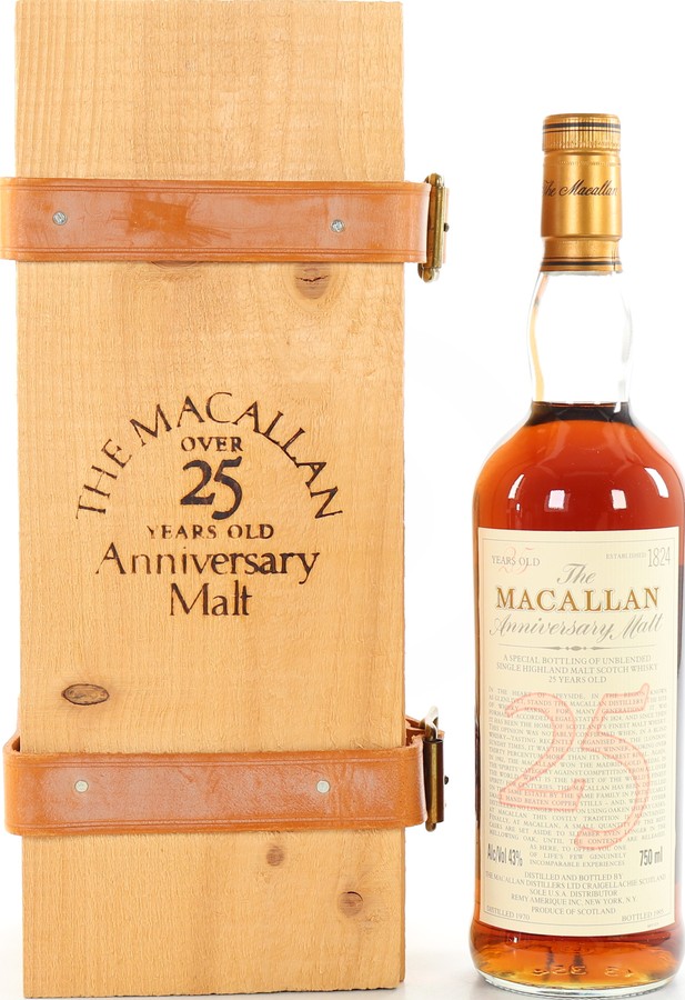 Macallan 1970 Anniversary Malt Sherry Cask UK 43% 750ml
