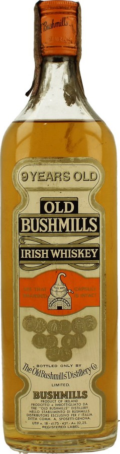Bushmills 9yo Old Bushmills Irish Whisky 43% 750ml