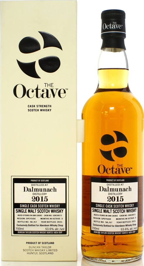 Dalmunach 2015 DT The Octave 6yo #10830073 Aberdeen Whisky Shop 53.6% 700ml